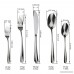 Flatware Set DEALIGHT Silverware Set 5-Piece Heavy-Duty Cutlery 18/10 Stainless Steel Eating Utensils for 1 People (Silver) - B01M66NRWC